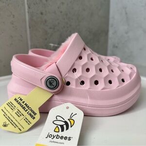 Joybees Varsity Lined Pink Clogs Size 7